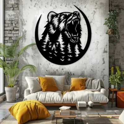 Sale "Bear Wall Art Premium MDF Wood Decor for Modern Home Office".