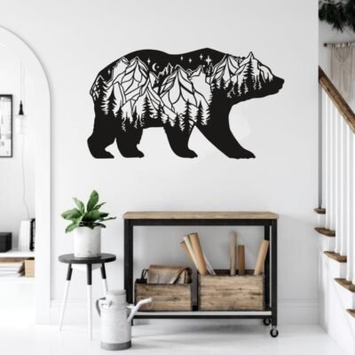 "Bear Wall Art Stylish Nature-Inspired Wall Decor for Modern Home".