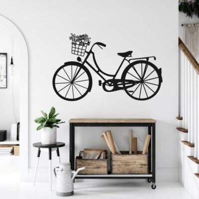 "Bicycle Wall Art MDF Wood Décor for Creative Room Decoration".