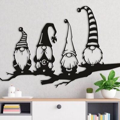 "Branch Gnome MDF Wood Decoration Whimsical Wall Art for Creative Home".