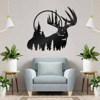 Majestic Deer MDF Wood Wall Art