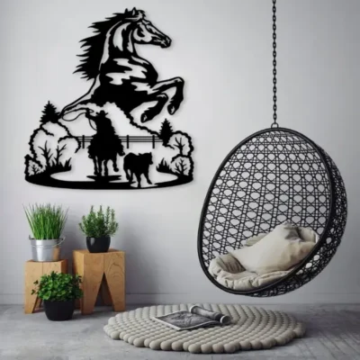 Sale "Majestic Rising Horse MDF Wall Art for Office Success Decor".