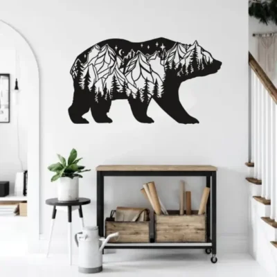 "Bear Wall Art Stylish Nature-Inspired Wall Decor for Modern Home".