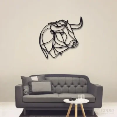 Sale "Buffalo Bull Wall Décor Premium MDF Wood Art for Executive Office".