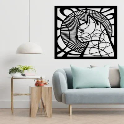 Sale "Cat Wall Art MDF Wood Décor for Modern Living Room Decoration".