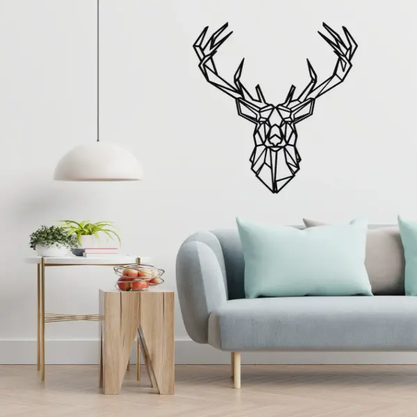 Elegant Deer MDF Wall Art "Elegant Deer MDF Wall Art Premium Wood Decor for Luxury Living Room".