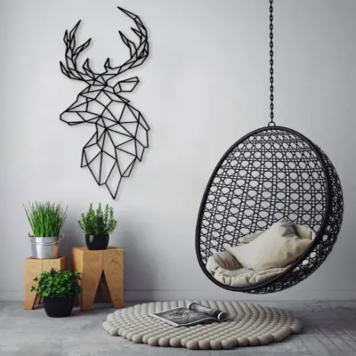 Sale "Deer Silhouette MDF Wall Art Minimalist Animal Wood Decor for Living Room".