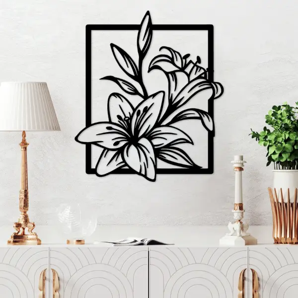 Elegant Floral MDF Wall Art – Premium Flower Design Wooden Décor "Elegant Floral MDF Wall Art Premium Flower Design Wooden Décor for Bedroom".