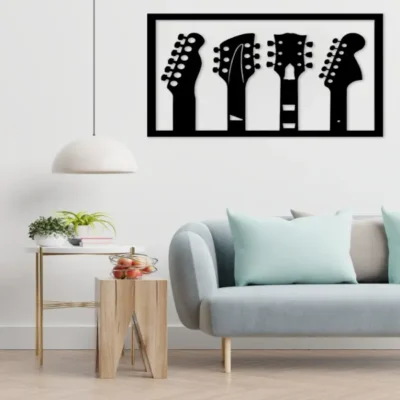 Sale "Wooden Guitar Wall Decor 3D MDF Music Art for Studio Decoration".