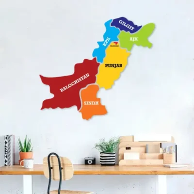 Sale "Premium MDF Map of Pakistan Wall Decor for Office and Home".