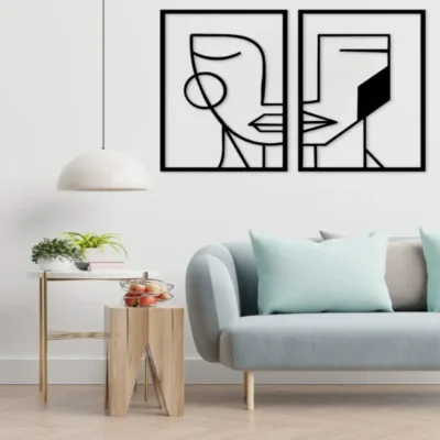 Sale "Portrait Girl Face Minimalist Line Art for Bedroom Aesthetic".
