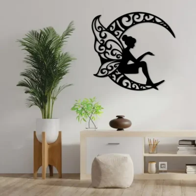 Sale "Fairy Sitting on the Moon Wall Art for Kids Bedroom Decor".